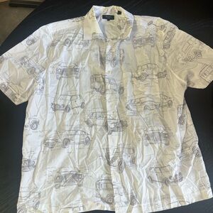 Ted Baker White Shirt with Car Illustrations